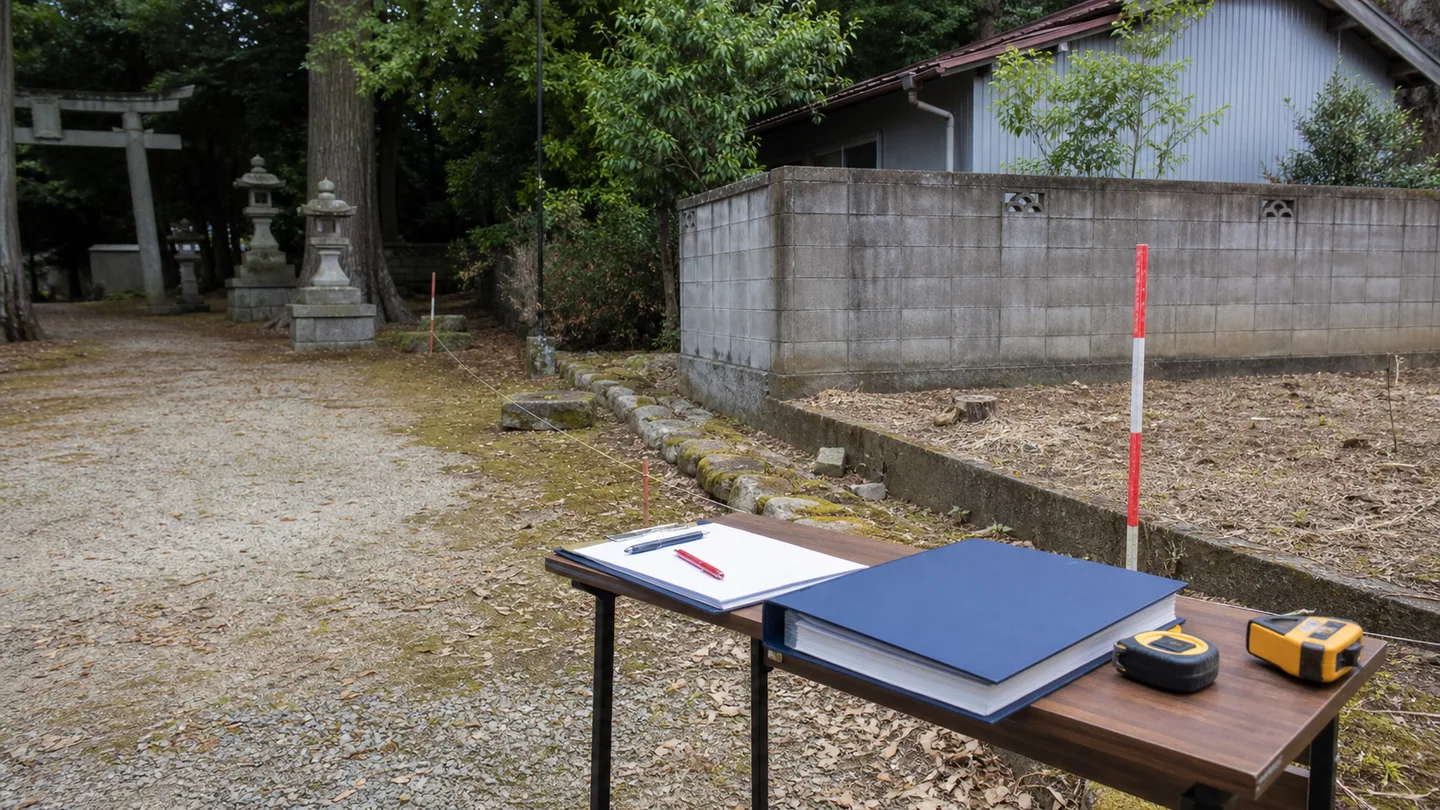 記事内容をもとに生成したイメージ：境内地が個人名義のまま 相続登記2027年3月期限